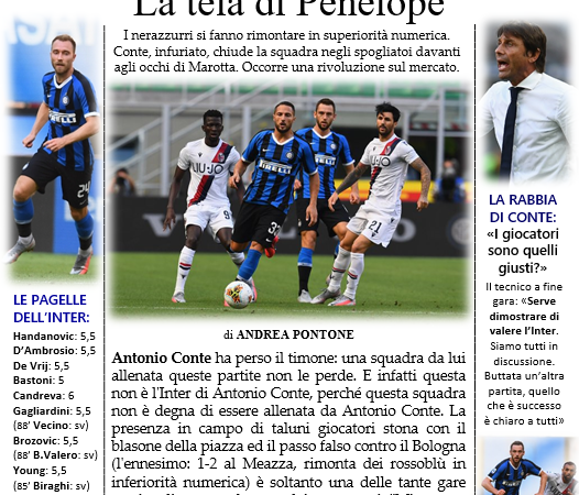 Il Corriere Nerazzurro in prima pagina: “La tela di Penelope”