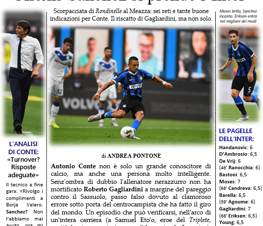 “Alexis Sanchez si prende l’Inter”: la prima pagina del Corriere Nerazzurro
