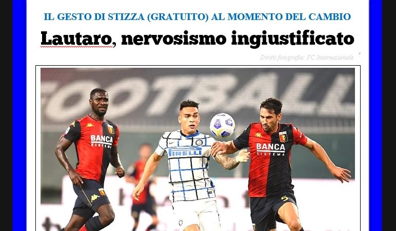 Lautaro, nervosismo ingiustificato: il gesto di stizza (gratuito) al momento del cambio