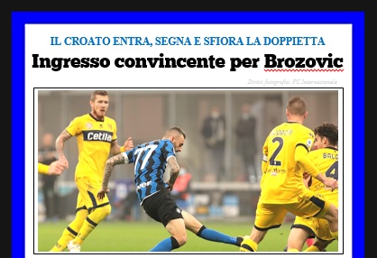 Ingresso convincente per Brozovic: il croato ha cambiato lo stile di gioco