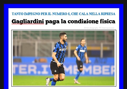 Gagliardini paga la condizione fisica contro il Parma