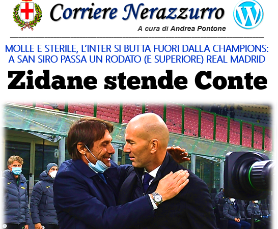 Corriere Nerazzurro – Edizione 26/11/2020 (Inter 0-2 Real Madrid)