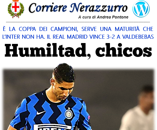 Corriere Nerazzurro – Edizione 04/11/2020 (Real Madrid 3-2 Inter)