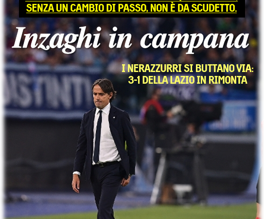 Corriere Nerazzurro – Edizione 17/10/2021 (Lazio 3-1 Inter)