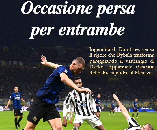 Corriere Nerazzurro – Edizione 25/10/2021 (Inter 1-1 Juventus)