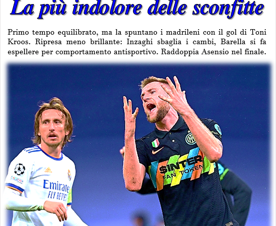 Corriere Nerazzurro – Edizione 08/12/2021 (Real Madrid 2-0 Inter)
